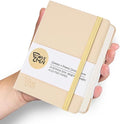 Hardcover 96Pages Blank Sketch Book for Drawing, Small 5.7x4.1 Pocket Journal Notebook for Travel, 180gsm Thick Paper Diary Notebooks for Work, PU Cover Memo for Writing. Beige