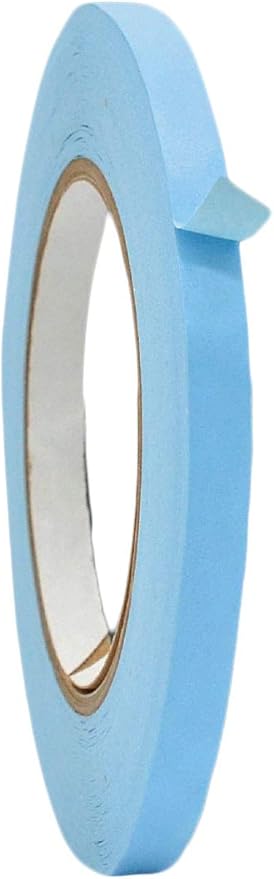 WOD CFTC6 Console Artist Tape Made in USA Light Blue, 3/8 inch x 60 yds. Flatback Paper Marking/Labeling Tape Residue Free, for Watercolor Paper to Prevent Tearing