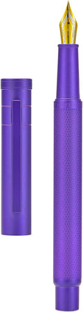 Hongdian 1851 Purple Forest Fountain Pen Medium Nib, Classic Design with Converter and Metal Pen Case