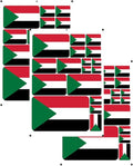 vmcoatdu Sultan Sudan Flag Laser Printing Sticker 3 Pcs Decal in Multiple Sizes Stickers (Green Sultan Sudan)