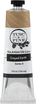 Tusc & Pine Artist Oil Paint - Grayed Earth, 150 ml, Non-Yellowing, Rich & Creamy Consistency, Maximum Pigment Load, Small Batch Milled Oil Paints Made in the USA for Professional Artists