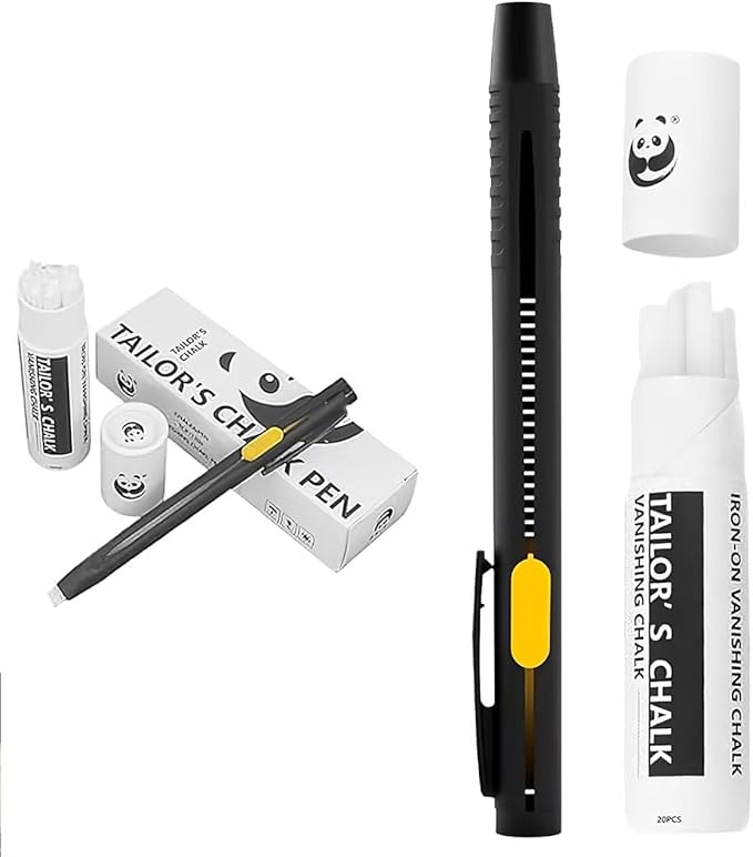 Heat Erasable Fabric Marker For Sewing, Embroidery, Quilting, Sewing Chalk For Fabric, Embroidery Pen, Tailor Chalk For Diy Embroidery & Crafts(1Pen+20Refills)