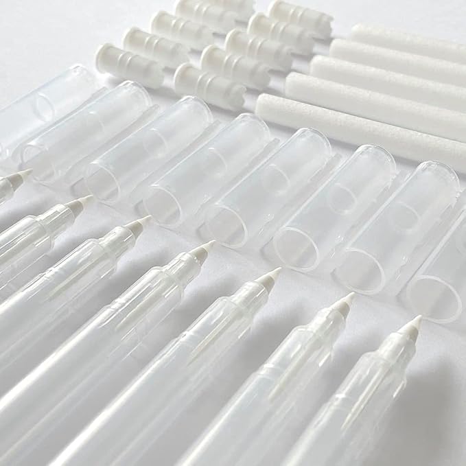 Kuretake Karappo Pen, Fine Brush tip 5pcs set, Empty refillable ink pen, for lettering, calligraphy, illustration, drawing, Made in Japan