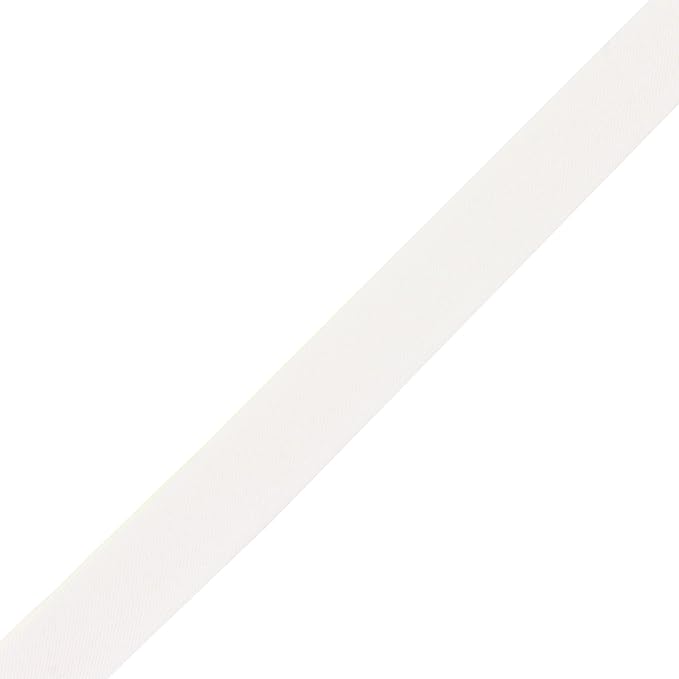 Mandala Crafts 55 Yards 1 Inch Ivory Double Fold Bias Tape for Sewing - Bias Binding Tape for Quilting Binding, Hemming, Seam, and Fabric Piping