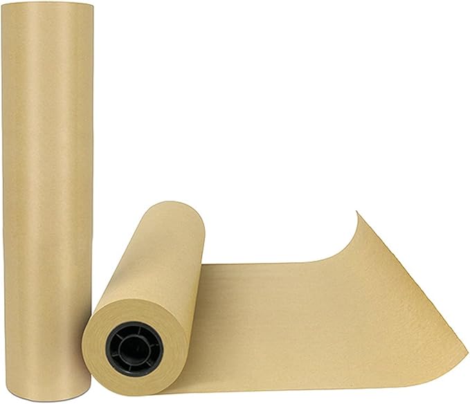 Butcher Paper Roll 18" x 164ft, Brown Kraft Wrapping Paper 80GMS for BBQ Smoker Freezing Grilling Meat, Unbleached & Unwaxed & Uncoated, Perfect as Craft/Drawing/Gift Package Paper/Table Cover