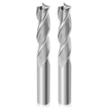 2PCS Upcut Spiral Router Bits 3 Flutes with 1/2 Inch Shank, Extra Long (4 Inch), 1/2 Inch Cutting Diameter, 2 Inch Cutting Length, Trimming, Carving