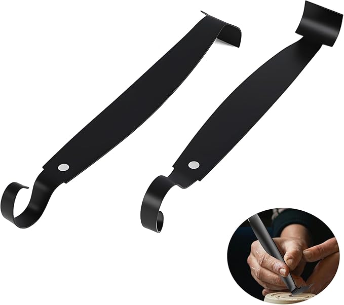 2 Pack Pottery Trimming Tools, Double Ended Pottery Tools for Carving and Sculpting, Ceramic Implement for Clay Artists, Perfect for Precise Wheel Trimming and Detail Work