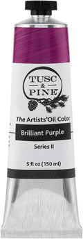 Tusc & Pine Artist Oil Paint - Brilliant Purple, 150 ml, Non-Yellowing, Rich & Creamy Consistency, Maximum Pigment Load, Small Batch Milled Oil Paints Made in the USA for Professional Artists