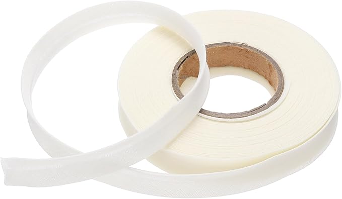 MECCANIXITY 1/2 Inch Single Fold Bias Tape Polyester Continuous Bulk Bias Tape for Sewing,Seaming Quilting Hemming Binding Crafts (Beige 10 Yards)