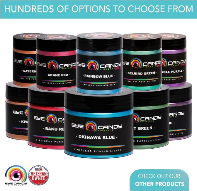 Eye Candy Pigments Premium Blue Mica Powder - Sora-IRO Blue (50gr) - for Epoxy, Resin, Soap, Paint, Woodworking, Acrylic Pouring, Bath Bombs, Fishing Lures - DIY Arts and Crafts Additive