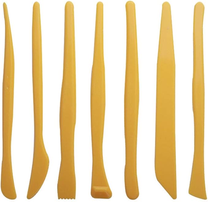 YYaaloa 14pcs Set Plastic Crafts Clay Modeling Tool Pottery Carving Tools for Shaping and Sculpting for Ceramics Clay Pottery (Plastic Knife-14pcs)