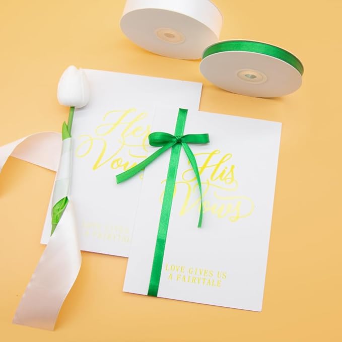 5/8" x 50 Yards Satin Ribbon - Pink Silk Ribbon with Spool - Ideal for Gift Wrapping, Floral Bouquets, Crafts, Wedding Party Decorations, Christmas and Sewing Projects