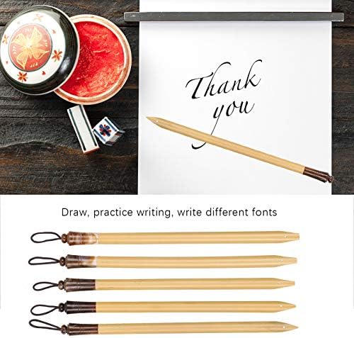 Pens, 5PCS Calligraphy Dip Pen, Vintage Handcrafted Manga Calligraphy Pens for Writing Drawing Painting (Bamboo Tip Set)