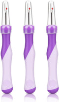 3 PCS Needle and Thread Seam Ripper, Rippers for Sewing and Thread,Remover Stitch Tool for Hand Sewing, Knitting, Cross Stitching, Embroidery and Thread Removal (Purple)