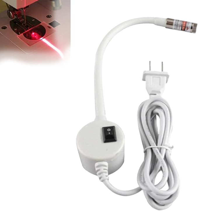 Magnetic Positioning Quilting Light for Sewing Machine, Magnetic Sewing Machine Light, Adjustable Magnetic Attachment, Sewing Light Guide for Straight Stitching, for Sewing (Straight Line, Plug model)