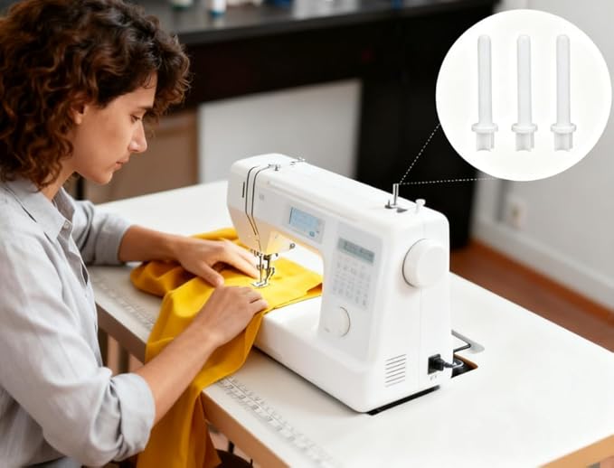 3pcs Auxiliary Spool Pin,Plastic Spool Pin Holder,Universial Sewing Machine Spool Pin Replacements Tailoring Auxiliary Accessories for Sewing Machine Bobbin Winder Spindle Plastic Bobbin