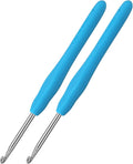 2Pcs 4.0mm Crochet Hooks, Ergonomic Crochet Hook for Arthritis and Beginners, Extra Long, Smooth, Comfortable (Size G / 4.0mm)
