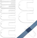 BENECREAT 9 Sizes Quick Pleater, 1/2~4 Inch Acrylic Sewing Tools, Quick Pleater Set Fabric Pleating Tool for Quilting, Apparel Sewing, Beginner or Experienced Tailor, 3mm Thick