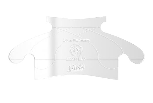 Feather Quilting Ruler Template – 1/4" Thick Longarm Quilting Ruler by The Grace Company – Free Motion Quilting Accessory for Beautiful Feather Designs & Patterns