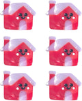 Cute Wooden House Buttons for Crafts,Acetate Button for Clothes,Cute Buttons for Sewing,Button Bulk,Pack of 6