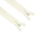ANPURZII 2PCS #3 18 Inch Beige Invisible Zippers for Sewing Skirts, Nylon Coil Bulk Zippers for Pocket, Pillow(Beige 18" 2PCS)