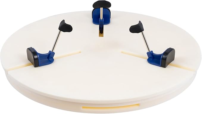 DYRABREST Portable Pottery Machine Turntable Clamp Pottery, Ceramic Pottery Trimming Turntable Tools Sculpting Clamp Repair Tools for Ceramic Beginners Professionals (White)