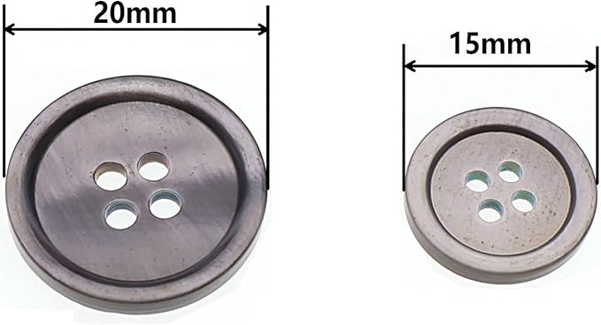 Leekayer 22 Pieces Genuine Mother of Pearl Blazer Buttons Suit Set 20mm 15mm Natural Gray MOP Shell Buttons Bulk for Men (Gray MOP)