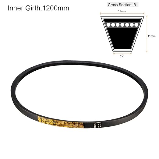 uxcell B-47 V-Belts 47" Inner Length, B-Section Rubber Drive Belt