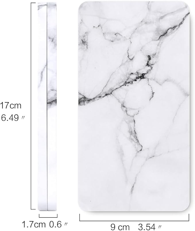 Portable Watercolor Tins Paint Palette with 40Pcs Empty Half Pans and Magnetic Squares, Small Travel Metal Paint Box with Acrylics Painting Art Drawing.Marble
