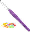Vodiye Professional Extra Long 5mm Crochet Hooks, Ergonomic Handle Set for Beginners and Experienced Lovers