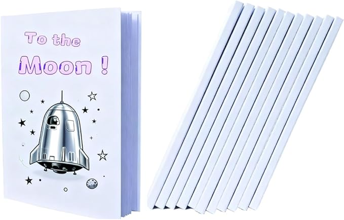12PCS 7x10 Inch White Blank Books for Kids to Write Stories, Hardcover Sketchbooks for Students Empty Blank Comic Book DIY Make Your Own Book Blank inside 48 Pages