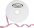 Gingham Ribbon 50 Yard Each Roll 100% Polyester Woven Edge (1/4" x 50 Yards, Pink)