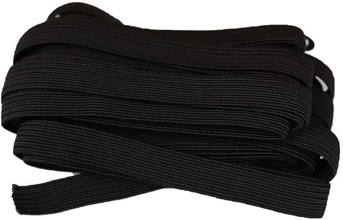 10 Meters Flat Elastic Band Rubber Band for Sewing Clothing Pants Accessories Stretch Belt Garment DIY Sewing Fabric (Black,3/8" (10mm) x 10 Meters)