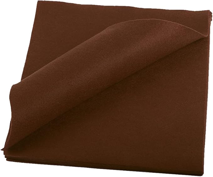 YYCRAFT Soft Felt Sheets 6 X 6 Inch Felt Fabric Squares Patchwork Sewing DIY Craft 1.6mm Thick - 40 Pcs,Chocolate