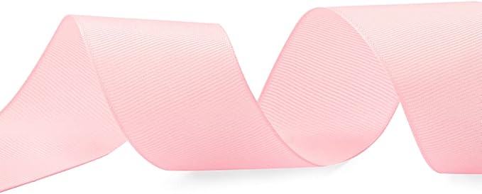 LIUYAXI 1-1/2" X 50 Yards Solid Pink Grosgrain Ribbon, Perfect for Crafts, Wedding Decor, DIY Hair Accessories, Sewing, Gift Package Wrapping and More