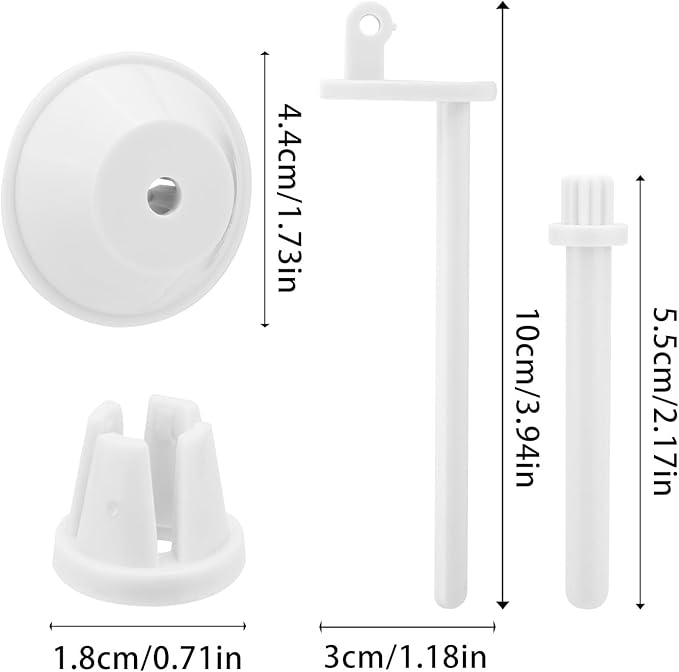 4pcs Spool Pin Cap Set, Plastic Replacement Caps and Auxiliary Spool Pins Compatible with Singer 3223 3232 3321 3323 4423 4432 8275 Sewing Machine Parts