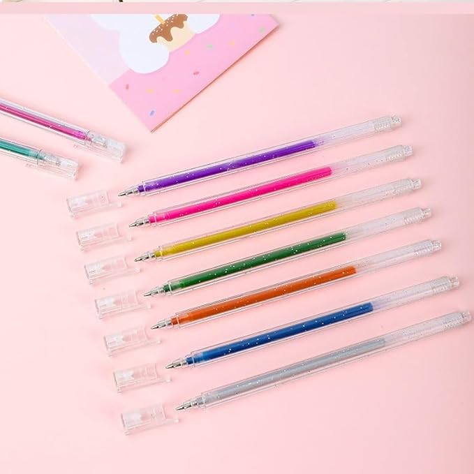 Glitter Gel Pen Set, Glitter Gel Pens for Adult Coloring Books, Gel Marker Set Colored Pen for Drawing & Doodling (Set of 36colors)