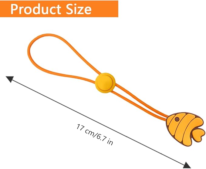 3Pcs Cute Pattern Adjustable Elasticity Clay Bag Tie, Studio Ties & Ceramic Tool Strap，The Must-Have Pottery Tool Ties for Pottery Ceramic Bag Closure and Organization (Orange 1)