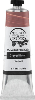 Tusc & Pine Artist Oil Paint - Grayed Rose, 150 ml, Non-Yellowing, Rich & Creamy Consistency, Maximum Pigment Load, Small Batch Milled Oil Paints Made in the USA for Professional Artists
