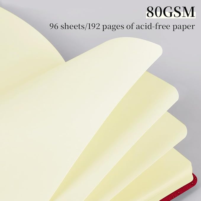Mifuner 4.8x4.8in 80gsm Mini Notebooks Art Blank Pages Sketchbooks Travel Journal Pocket Hardcover Paint Writing Notebook Blank Diary Memo Planner Sketchbook Fabric Cover.Red Mushroom
