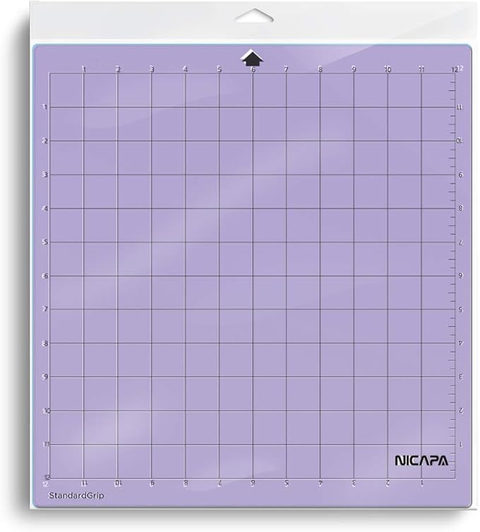 Nicapa Replacement Cutting Mat for Silhouette(12x12 inch 3pack-Standardgrip、Lightgrip、Stronggrip) Adhesive&Sticky Non-Slip Flexible Square Gridded Cut Mats Set Matts Vinyl Craft Sewing Cloth