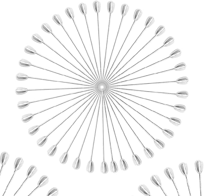 150 Pieces White Pearl Head Pins Corsage Pin Sewing Pins Straight Pins Wedding Bouquet Pin for DIY Decoration Craft and Sewing Project 55mm/2.17in W