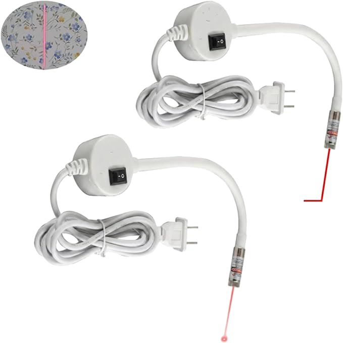 Magnetic Positioning Quilting Light for Sewing Machine, Magnetic Sewing Machine Light, Adjustable Magnetic Attachment, Sewing Light Guide for Straight Stitching, for Sewing (2Pcs-B, Plug model)