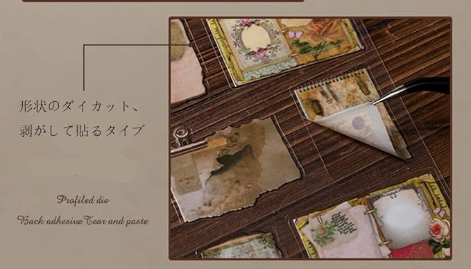 Alideco Vintage Scrapbook Stickers Set Retro Floral Sticker Book for Adults Sticker journaling Stickers for Scrapbooking Tweezer 20Sheets/160Pcs (fanhuabiaoben)