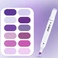 12Pcs Alcohol Markers Pure Color Series,Dual Tip Art Solid Color Markers Set for Adults Beginner Drawing Sketching(Purple)