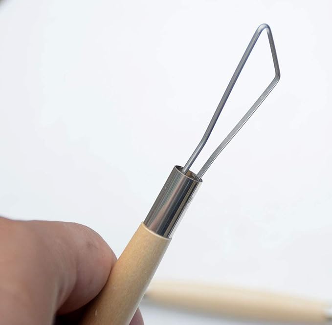 YYaaloa 6pcs Set Wood Crafts Clay Modeling Tool Pottery Carving Tools for Shaping and Sculpting for Ceramics Clay Pottery (Wood -6pcs)