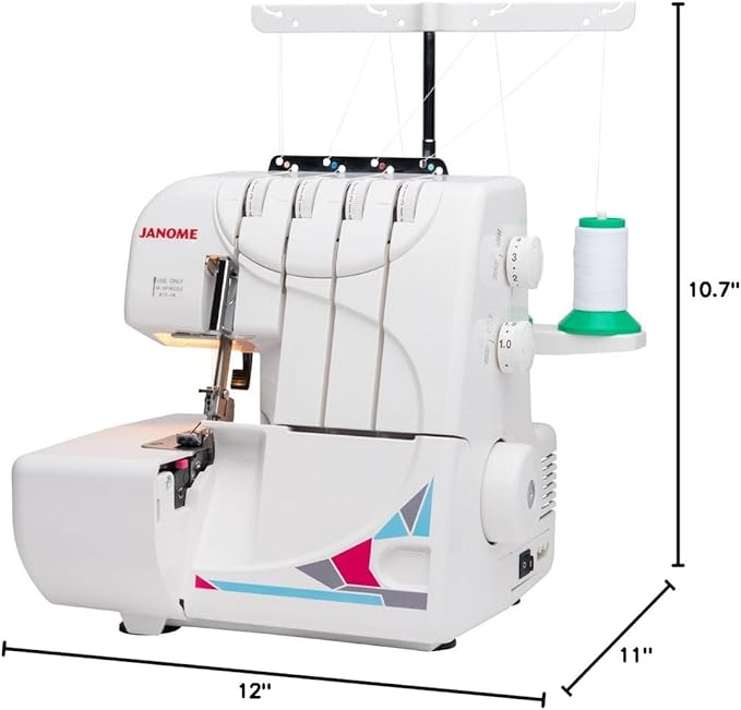 Janome MOD-8933 Serger with Lay-In Threading, 3 and 4 Thread Convertible with Differential Feed