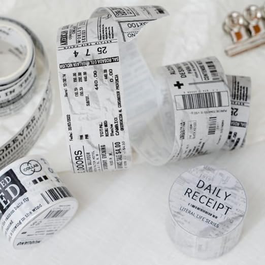 Alideco 6pcs Decorative Adhesive Tapes Vintage Alphabet Washi Tape Great for Bullet Journal Supplies, Arts, Scrapbook, DIY Crafts, Planners (wenzishenghuo)