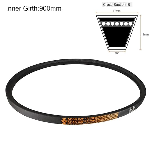 uxcell B-36 V-Belts 36" Inner Length, B-Section Rubber Drive Belt
