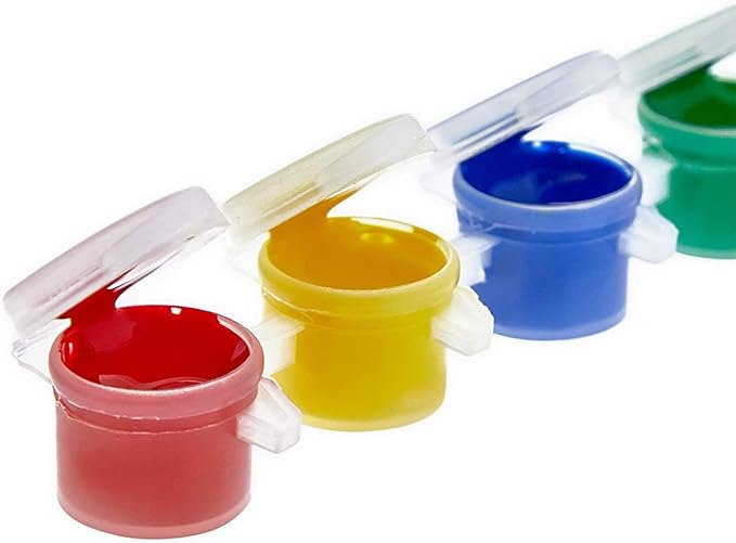 Bright Creations Acrylic Paint Pots for Kids, Classroom, Art and Crafts, 8 Colors (96 Pack)